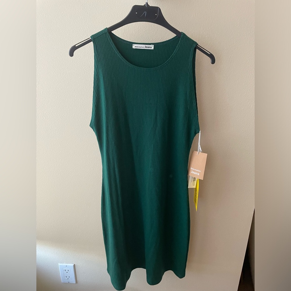NWT Reformation Kris Emerald Mini Dress size Medium